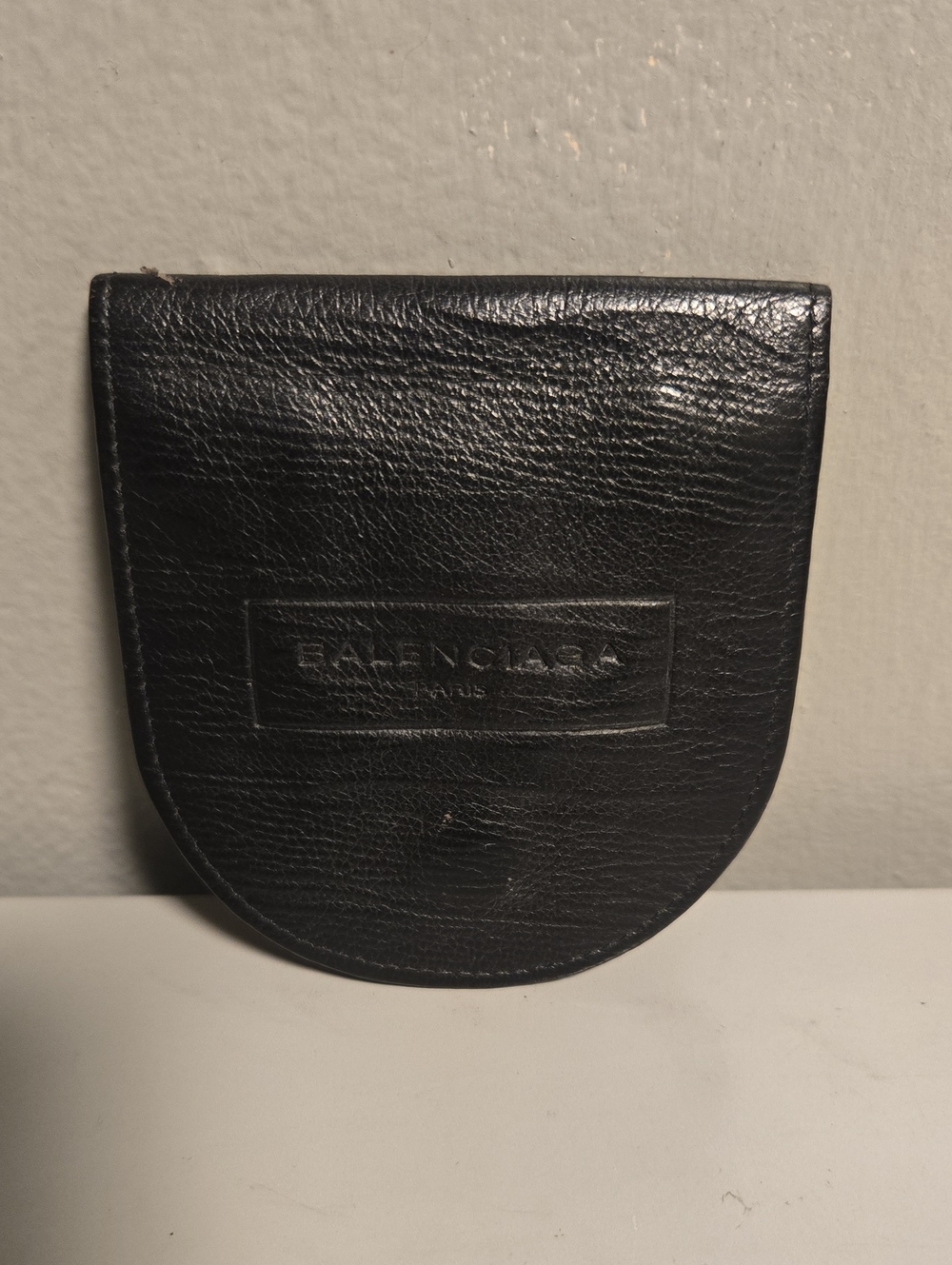 Balenciaga Black Leather Coin Pouch